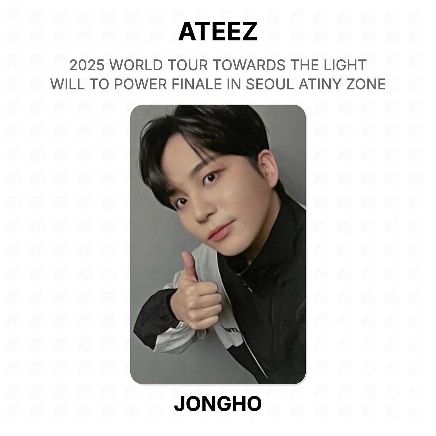 ATEEZ 2025 WORLD TOUR TOWARDS THE LIGHT : WILL TO POWER FINALE IN SEOUL ATINY ZONE Official Photocard