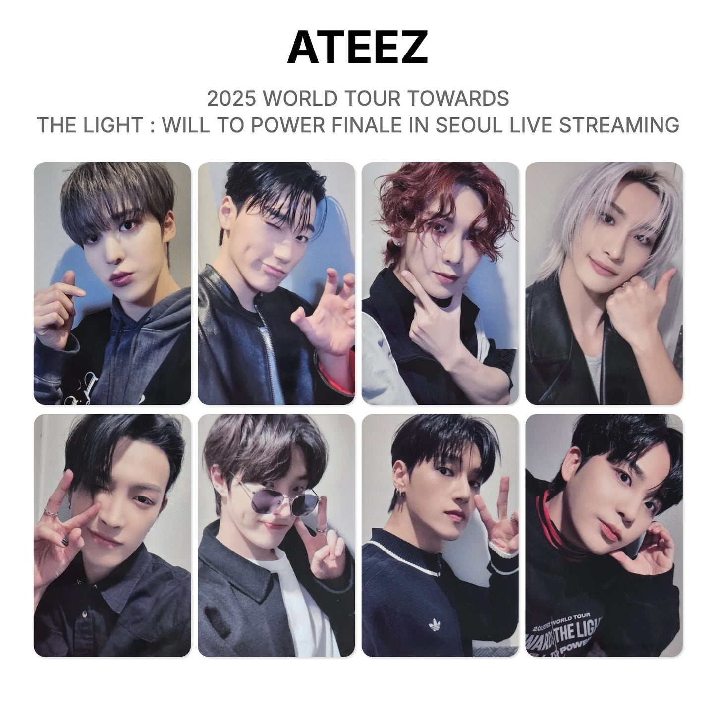 ATEEZ 2025 WORLD TOUR TOWARDS THE LIGHT : WILL TO POWER FINALE IN SEOUL LIVE STREAMING Official Photocard