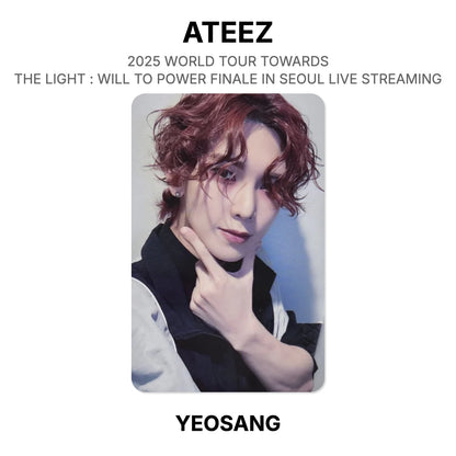 ATEEZ 2025 WORLD TOUR TOWARDS THE LIGHT : WILL TO POWER FINALE IN SEOUL LIVE STREAMING Official Photocard