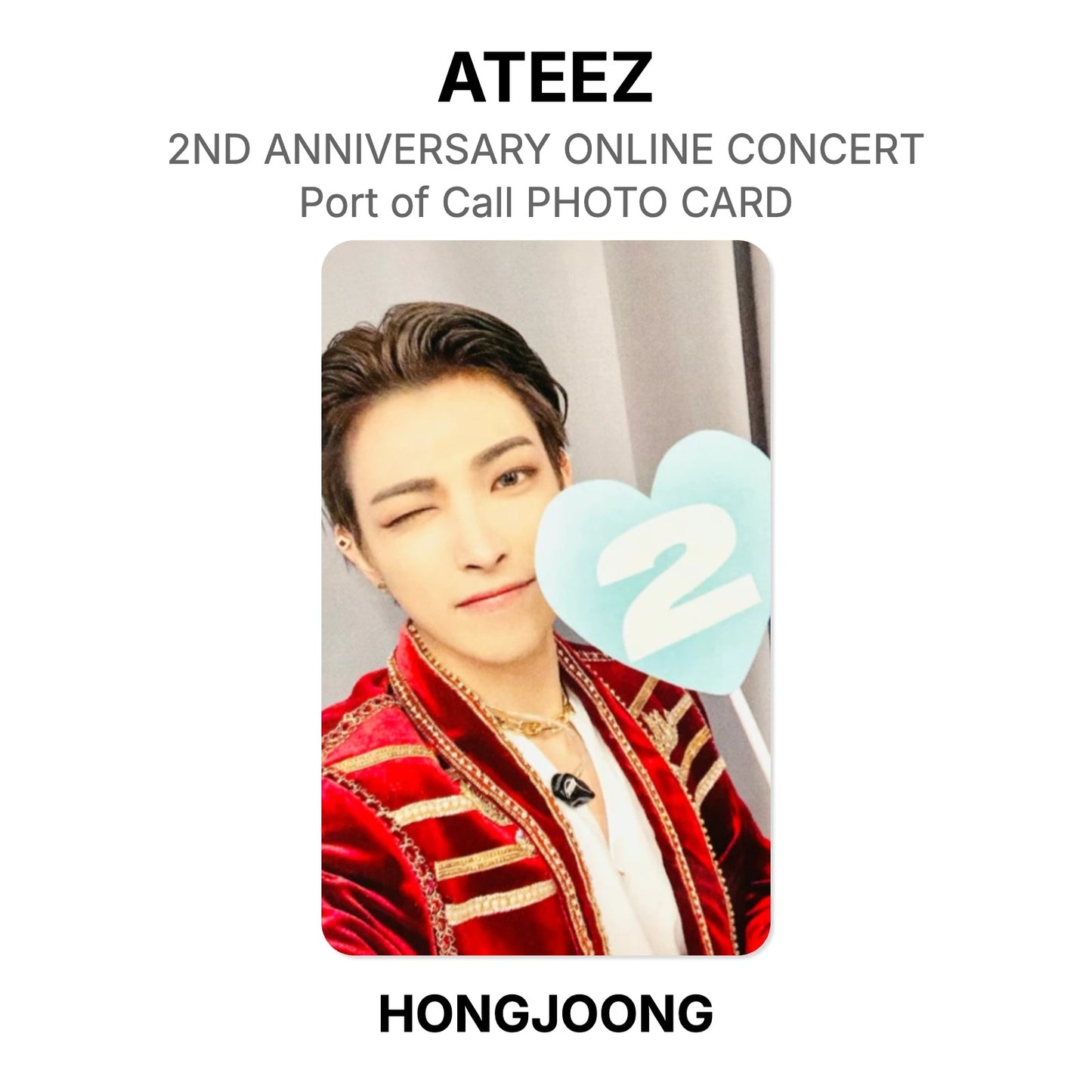 ATEEZ 2ND ANNIVERSARY ONLINE CONCERT : Port of Call PHOTO CARD Official Photocard