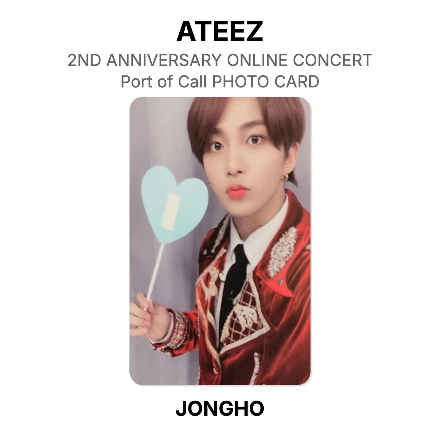 ATEEZ 2ND ANNIVERSARY ONLINE CONCERT : Port of Call PHOTO CARD Official Photocard