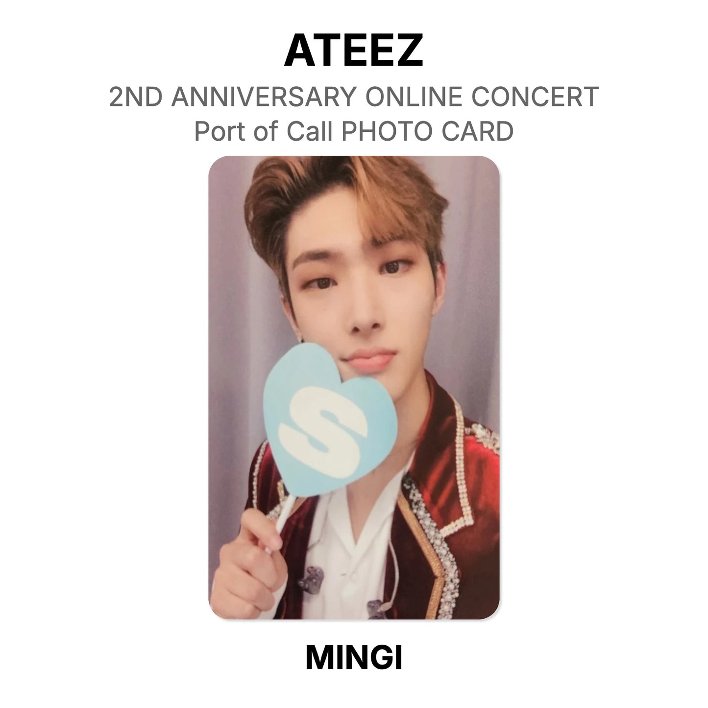 ATEEZ 2ND ANNIVERSARY ONLINE CONCERT : Port of Call PHOTO CARD Official Photocard
