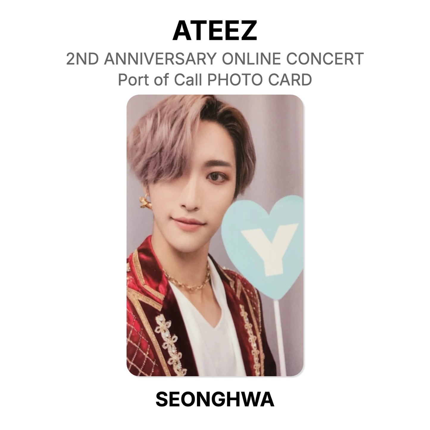 ATEEZ 2ND ANNIVERSARY ONLINE CONCERT : Port of Call PHOTO CARD Official Photocard
