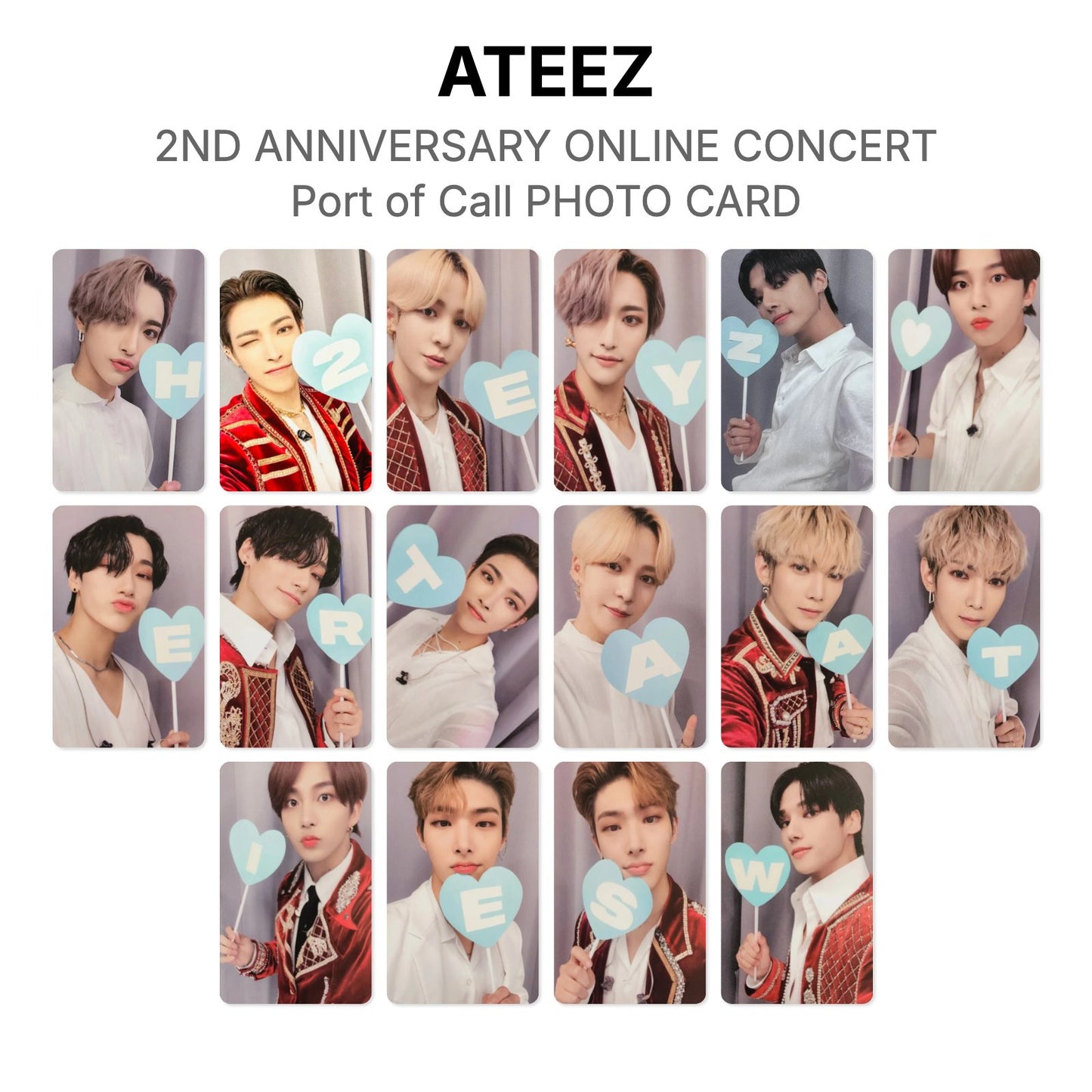 ATEEZ 2ND ANNIVERSARY ONLINE CONCERT : Port of Call PHOTO CARD Official Photocard