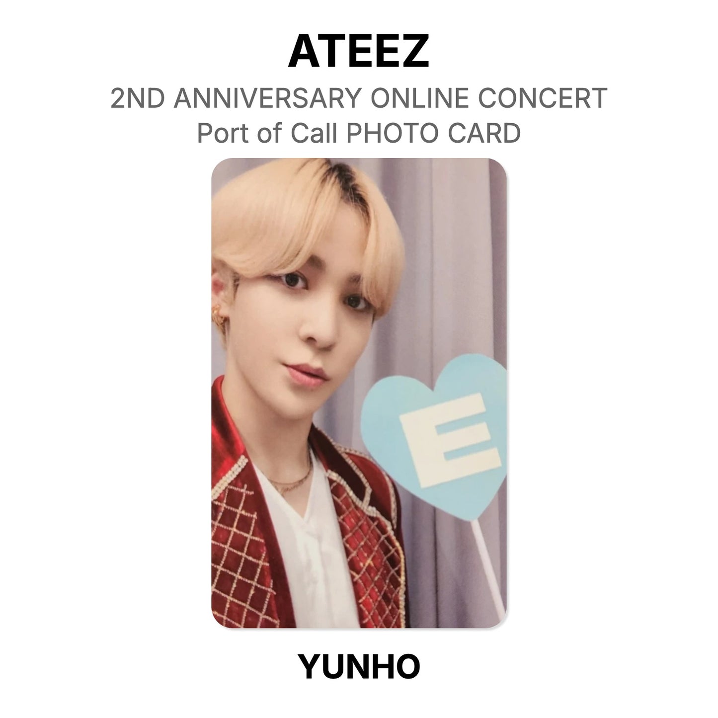 ATEEZ 2ND ANNIVERSARY ONLINE CONCERT : Port of Call PHOTO CARD Official Photocard
