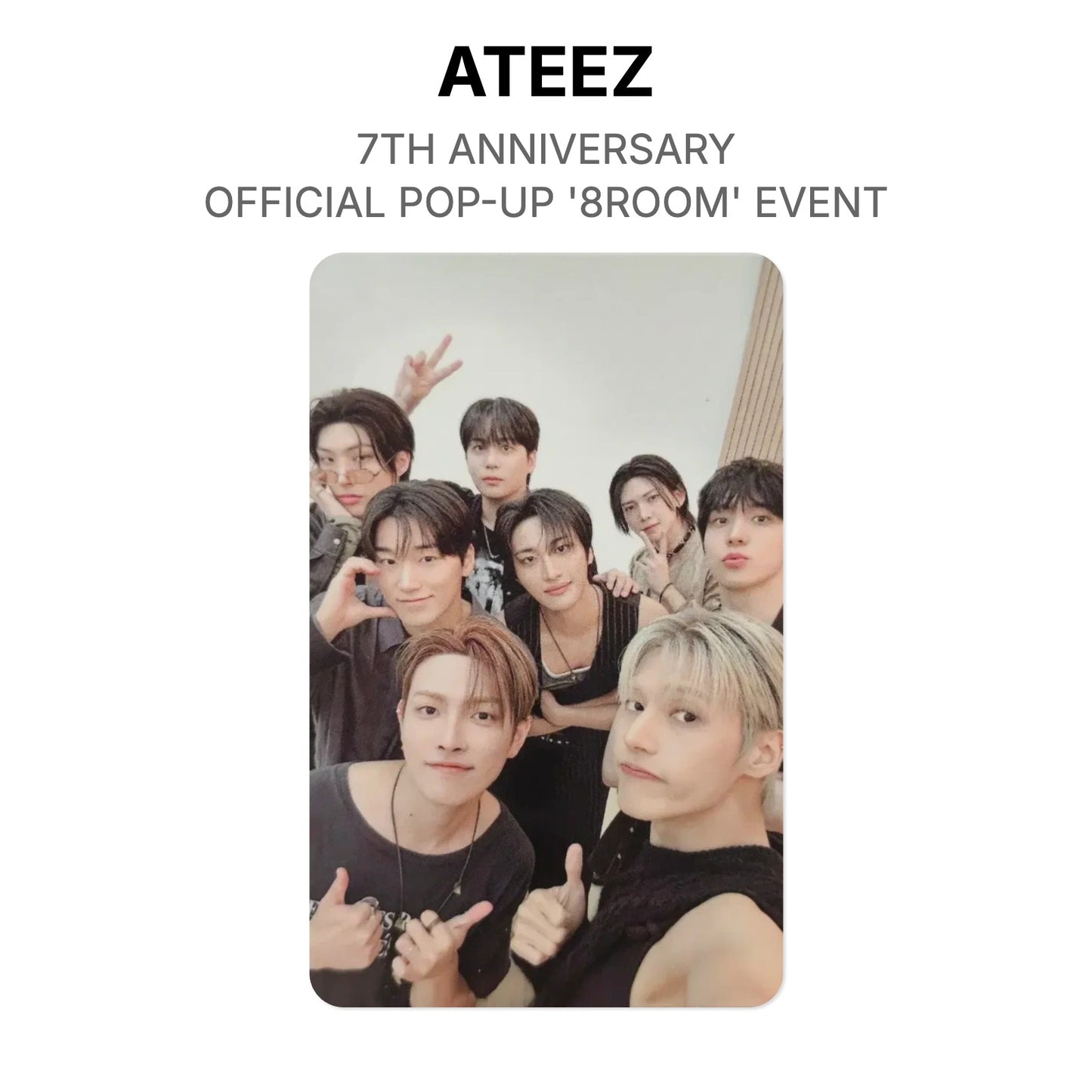 ATEEZ 7TH ANNIVERSARY OFFICIAL POP-UP '8ROOM' EVENT Official Photocard