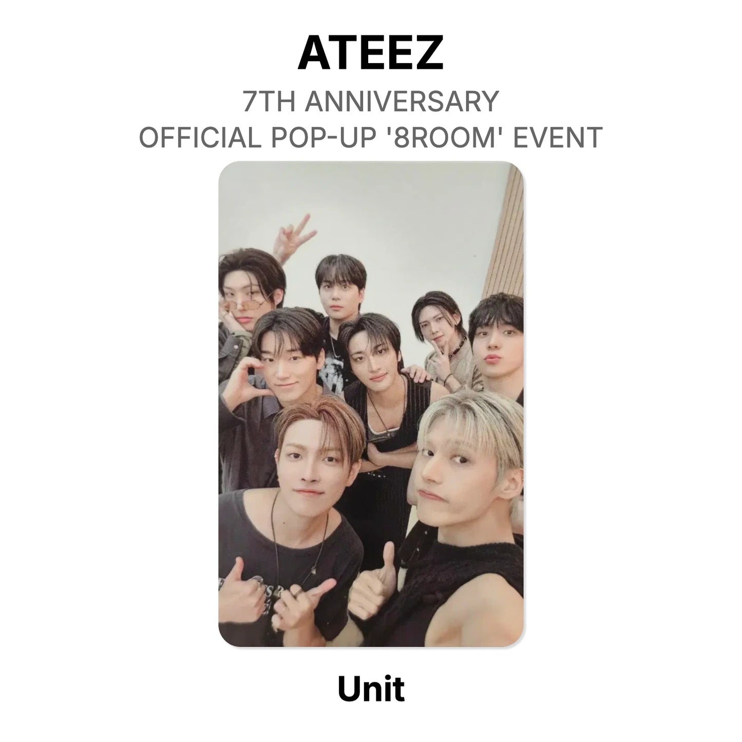 ATEEZ 7TH ANNIVERSARY OFFICIAL POP-UP '8ROOM' EVENT Official Photocard