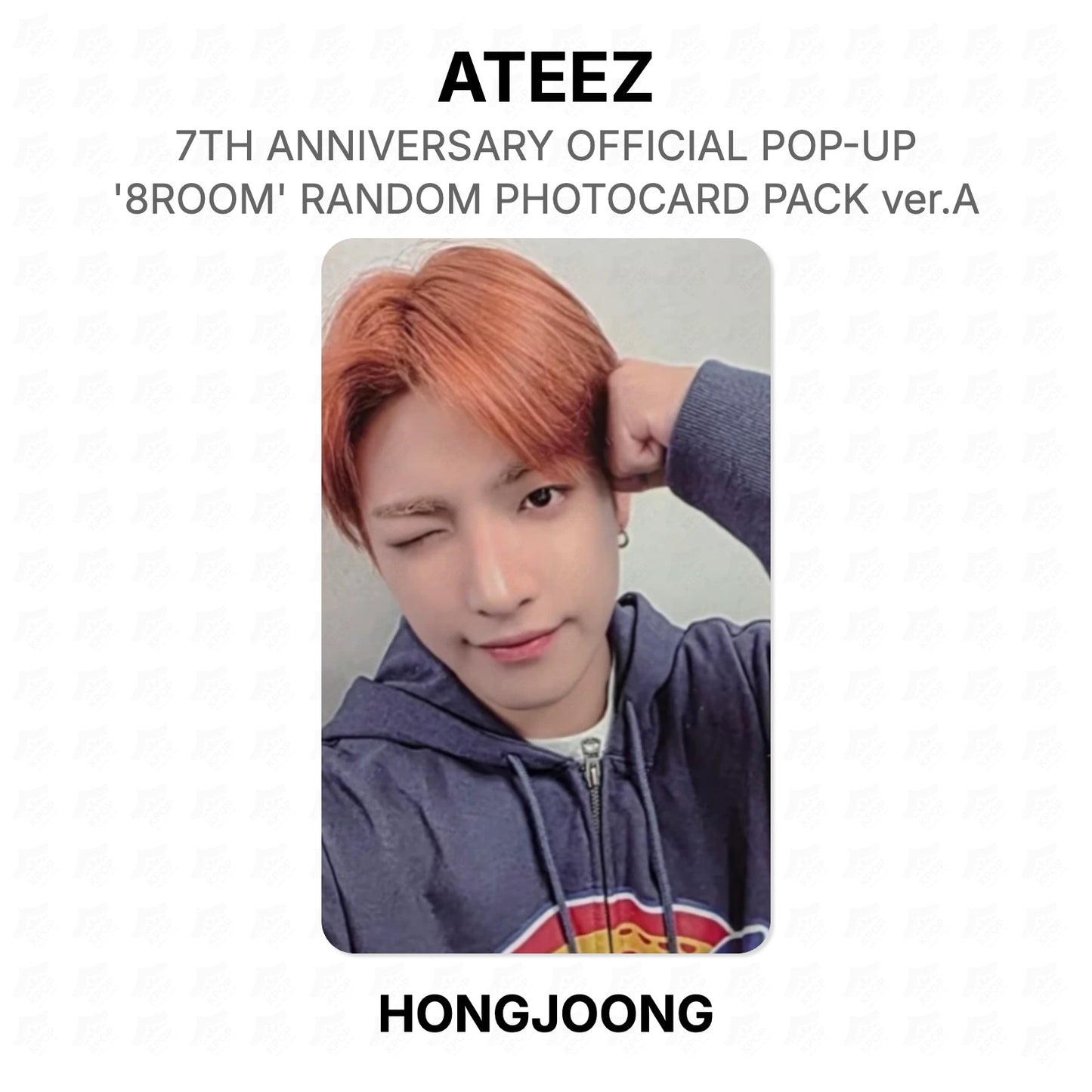 ATEEZ 7TH ANNIVERSARY OFFICIAL POP-UP '8ROOM' RANDOM PHOTOCARD PACK ver.A Official Photocard