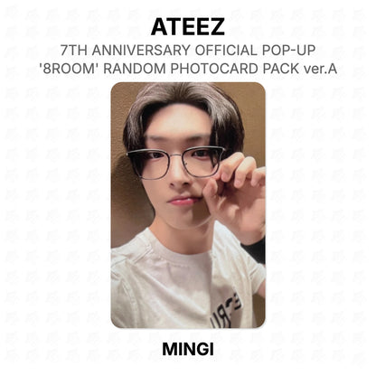 ATEEZ 7TH ANNIVERSARY OFFICIAL POP-UP '8ROOM' RANDOM PHOTOCARD PACK ver.A Official Photocard