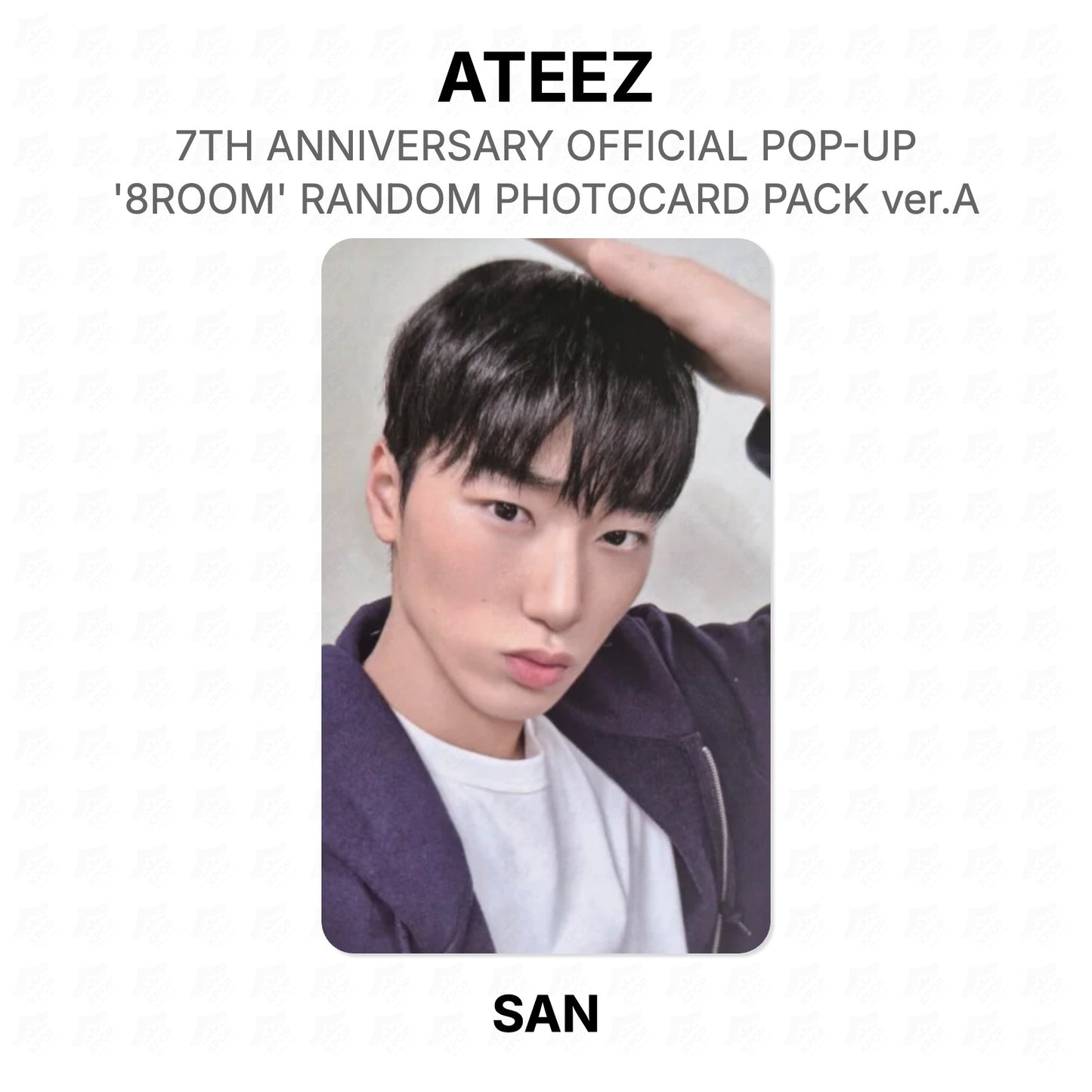 ATEEZ 7TH ANNIVERSARY OFFICIAL POP-UP '8ROOM' RANDOM PHOTOCARD PACK ver.A Official Photocard