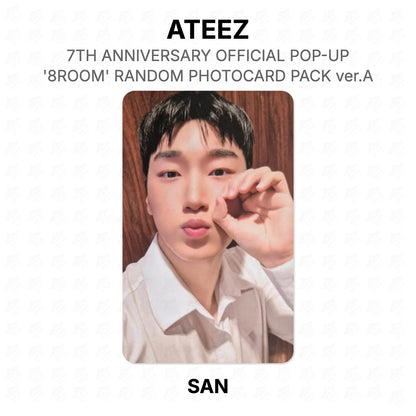 ATEEZ 7TH ANNIVERSARY OFFICIAL POP-UP '8ROOM' RANDOM PHOTOCARD PACK ver.A Official Photocard