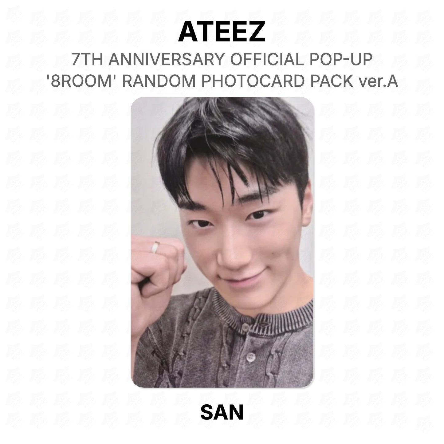 ATEEZ 7TH ANNIVERSARY OFFICIAL POP-UP '8ROOM' RANDOM PHOTOCARD PACK ver.A Official Photocard