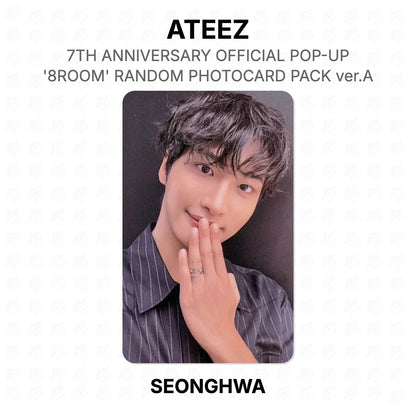 ATEEZ 7TH ANNIVERSARY OFFICIAL POP-UP '8ROOM' RANDOM PHOTOCARD PACK ver.A Official Photocard