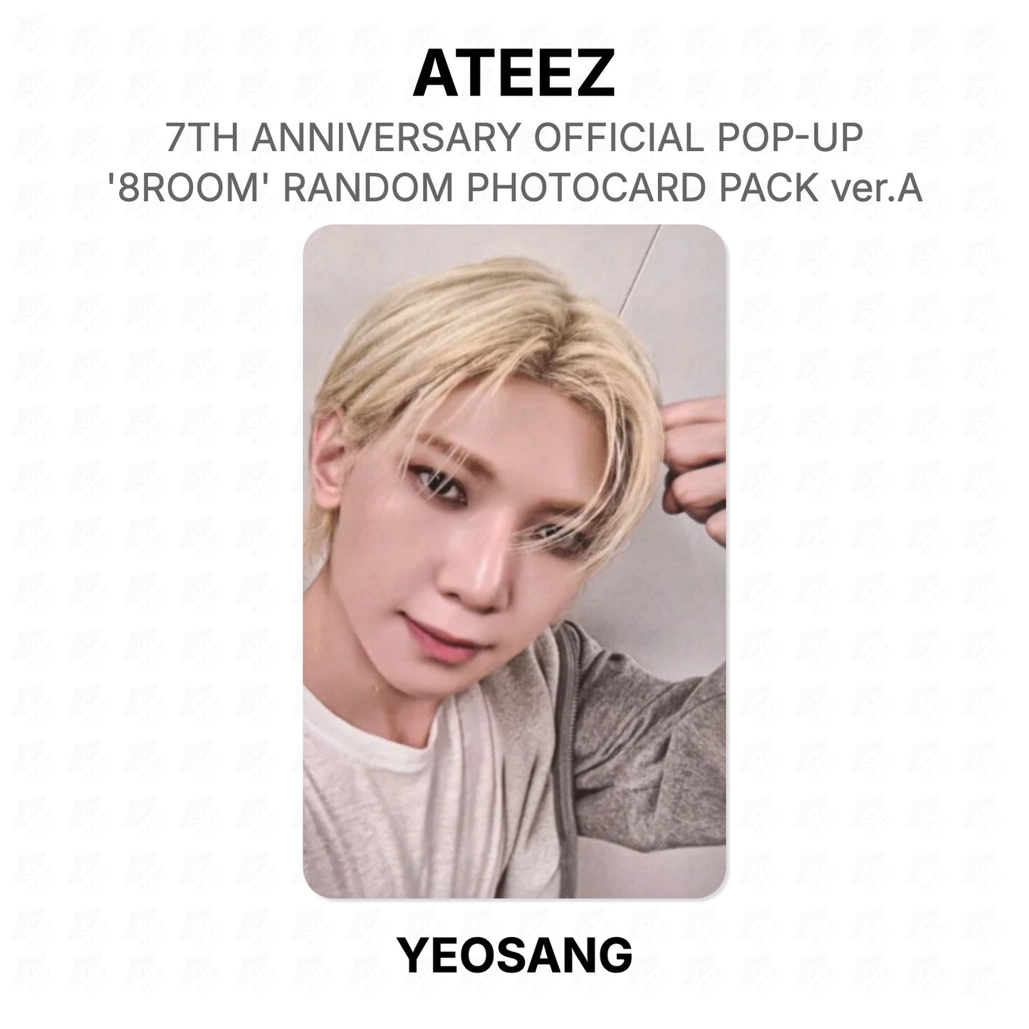 ATEEZ 7TH ANNIVERSARY OFFICIAL POP-UP '8ROOM' RANDOM PHOTOCARD PACK ver.A Official Photocard