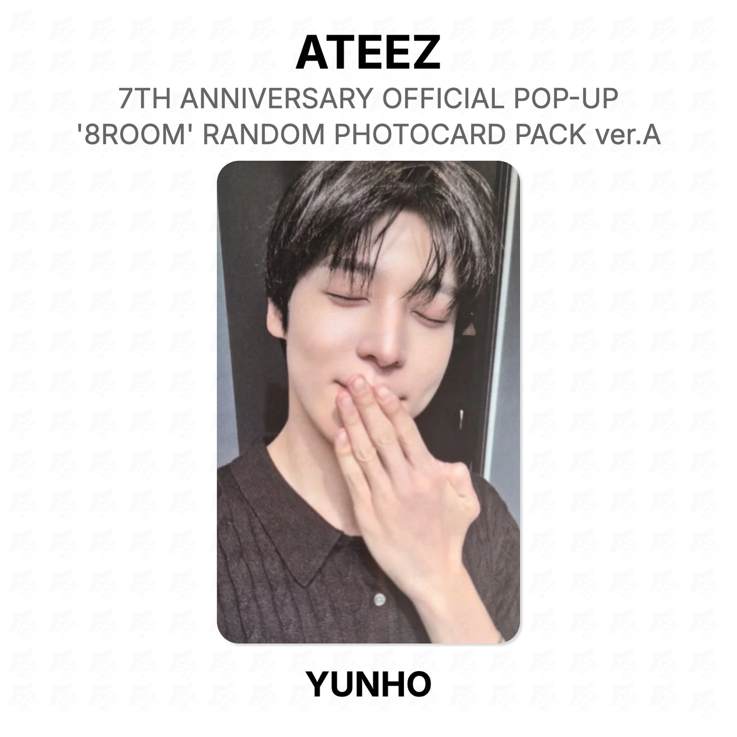 ATEEZ 7TH ANNIVERSARY OFFICIAL POP-UP '8ROOM' RANDOM PHOTOCARD PACK ver.A Official Photocard