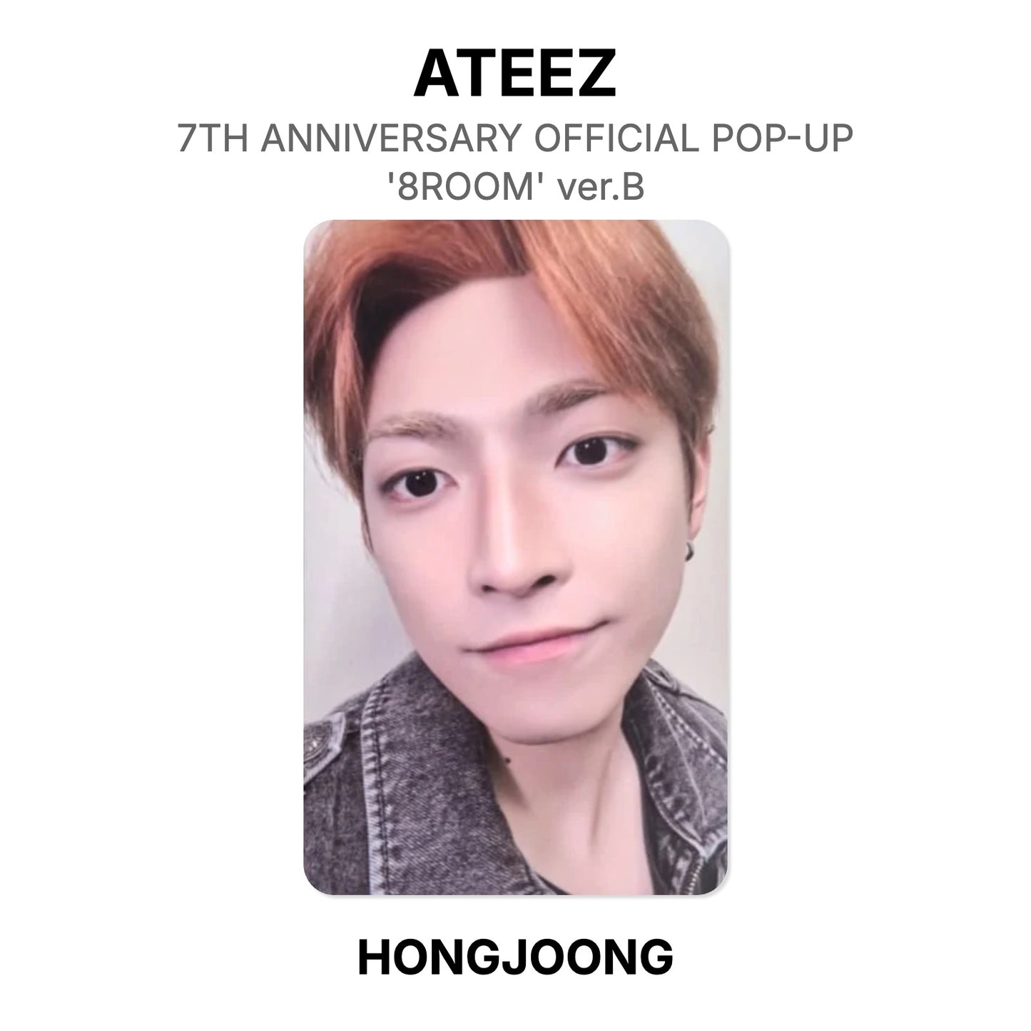 ATEEZ 7TH ANNIVERSARY OFFICIAL POP-UP '8ROOM' ver.B Official Photocard