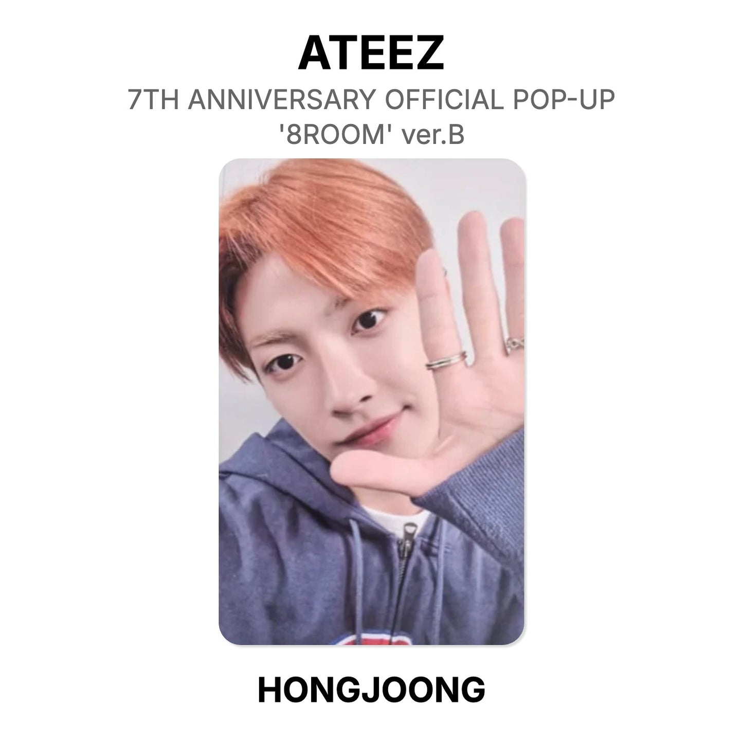 ATEEZ 7TH ANNIVERSARY OFFICIAL POP-UP '8ROOM' ver.B Official Photocard