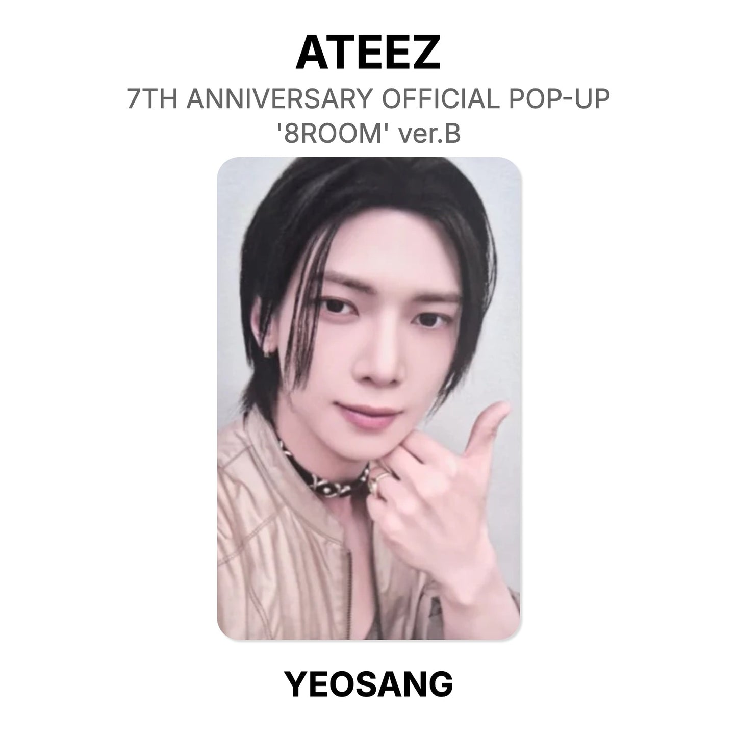 ATEEZ 7TH ANNIVERSARY OFFICIAL POP-UP '8ROOM' ver.B Official Photocard
