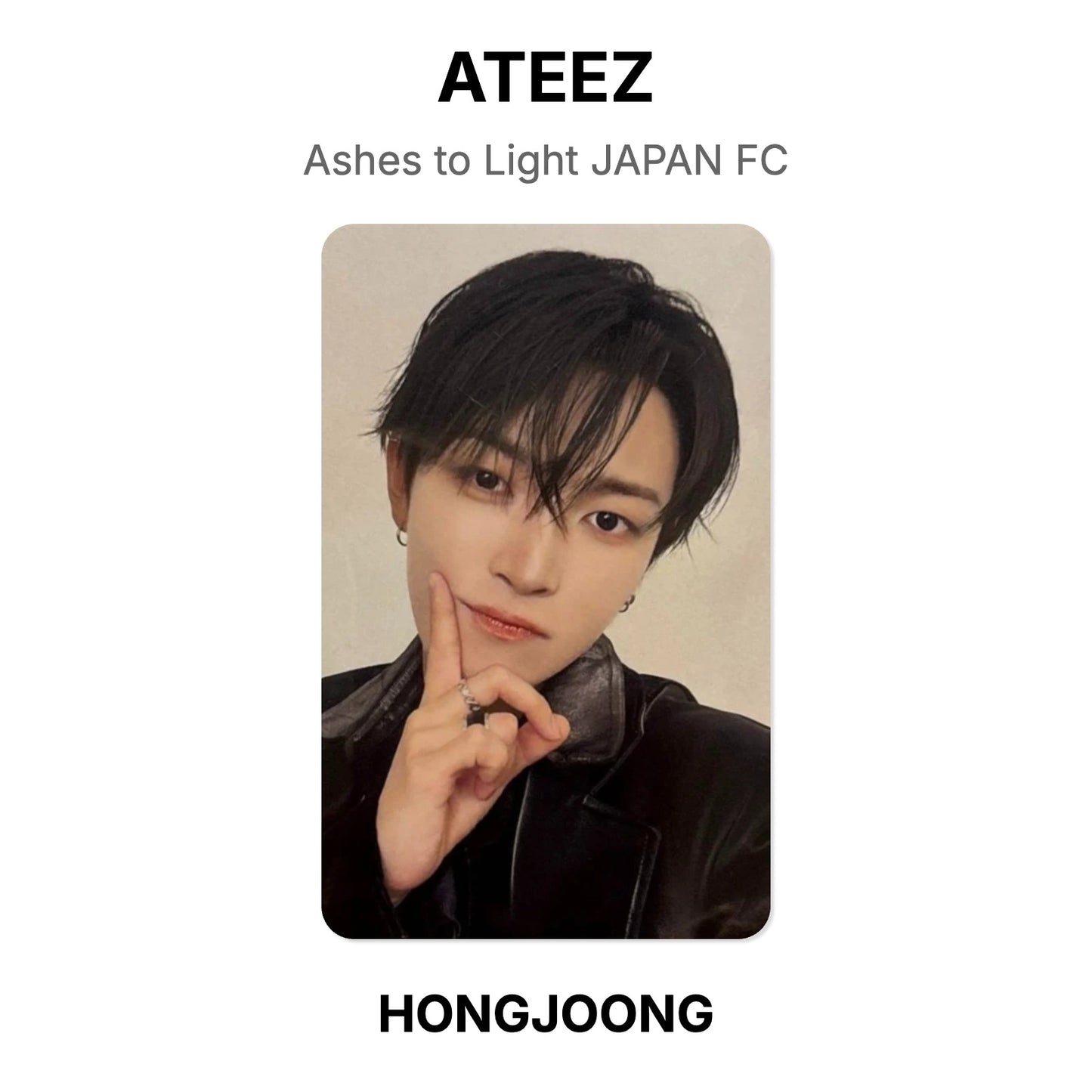ATEEZ Ashes to Light JAPAN FC Official Photocard