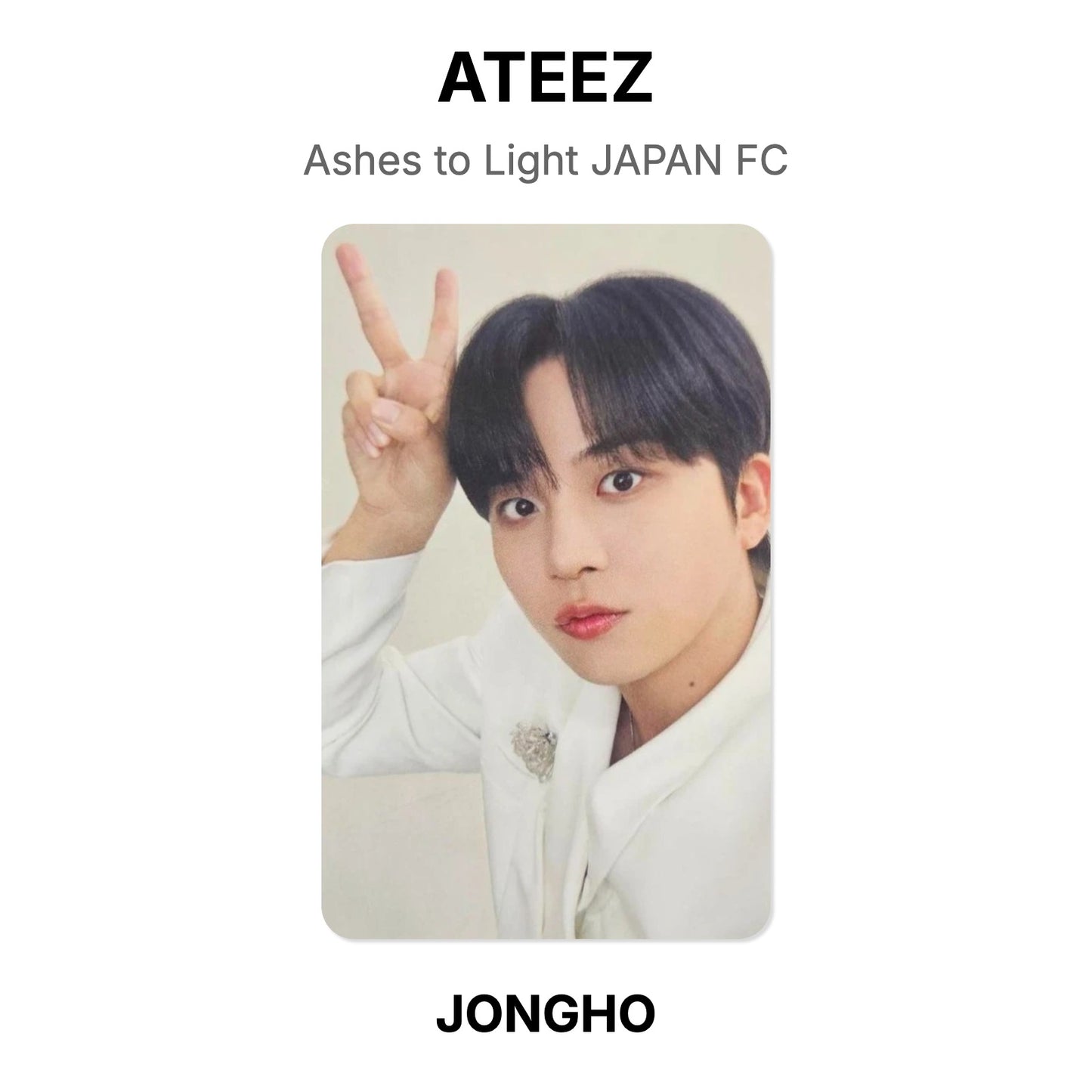 ATEEZ Ashes to Light JAPAN FC Official Photocard