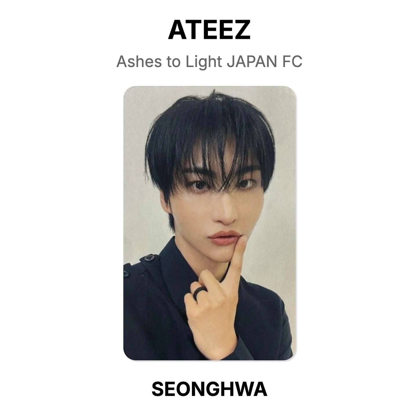 ATEEZ Ashes to Light JAPAN FC Official Photocard