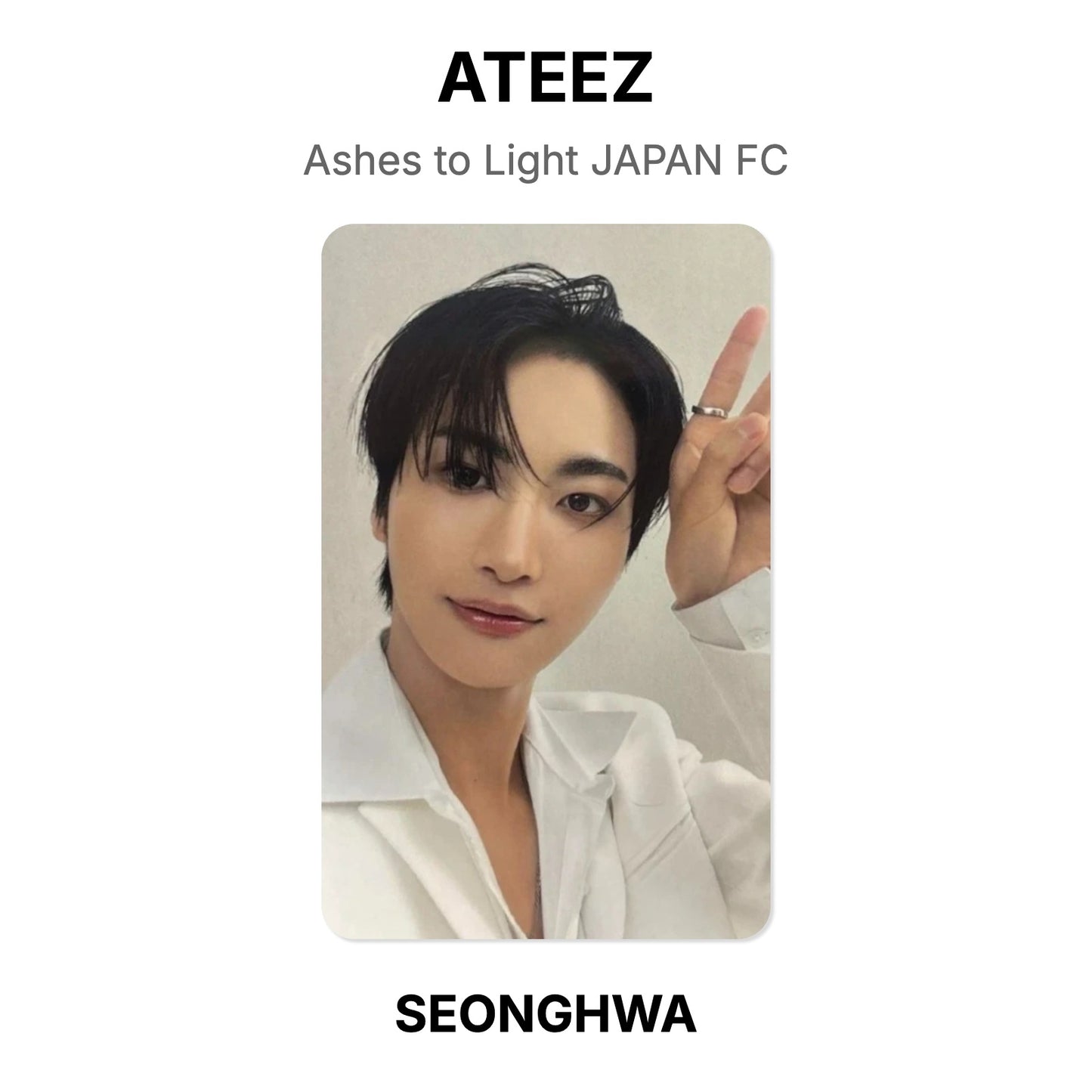 ATEEZ Ashes to Light JAPAN FC Official Photocard
