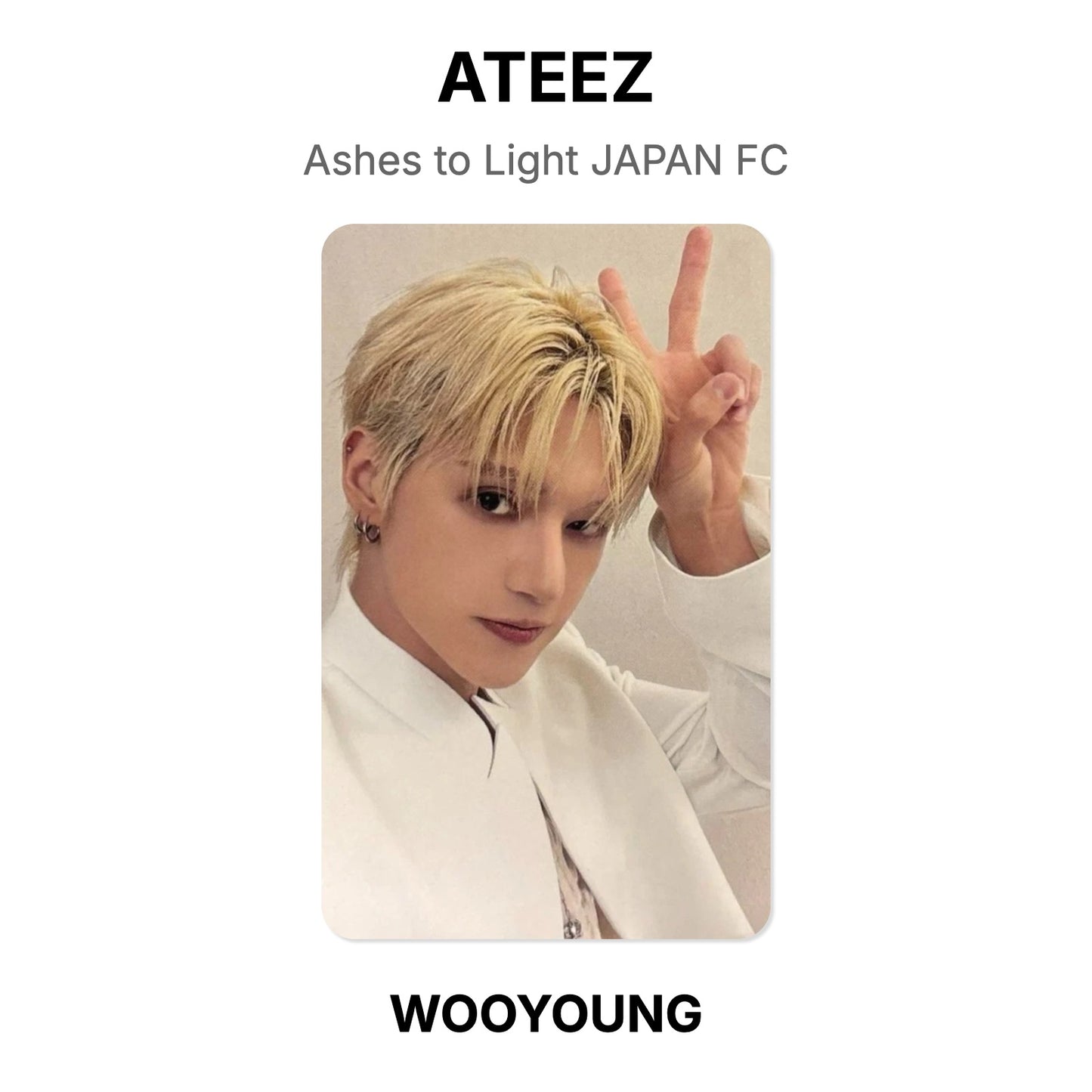 ATEEZ Ashes to Light JAPAN FC Official Photocard