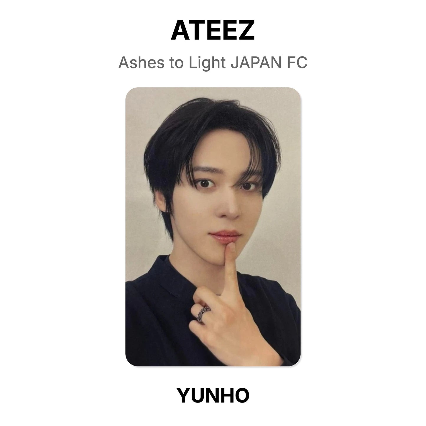 ATEEZ Ashes to Light JAPAN FC Official Photocard