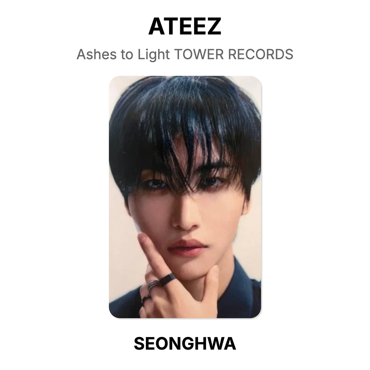 ATEEZ Ashes to Light TOWER RECORDS Official Photocard