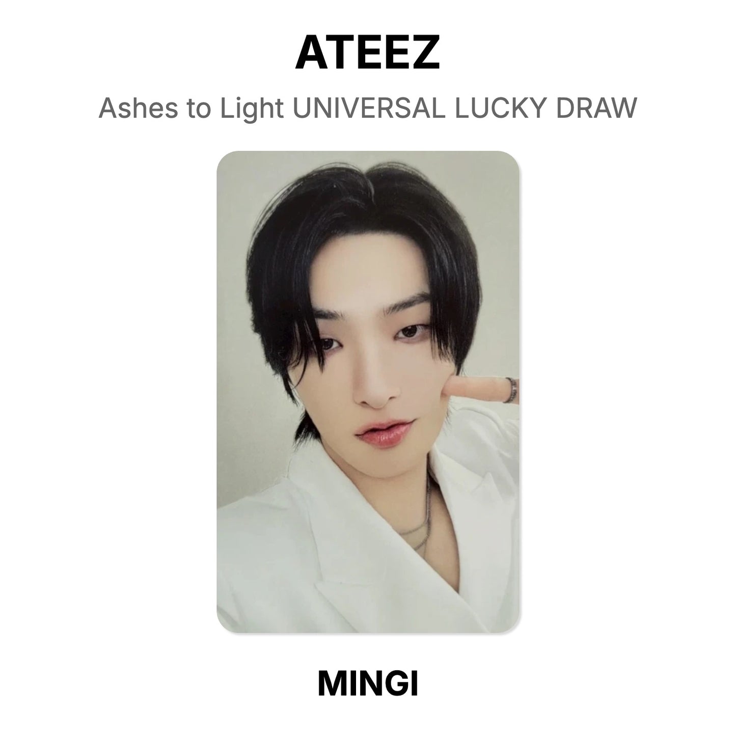 ATEEZ Ashes to Light UNIVERSAL LUCKY DRAW Offizielle Fotokarte