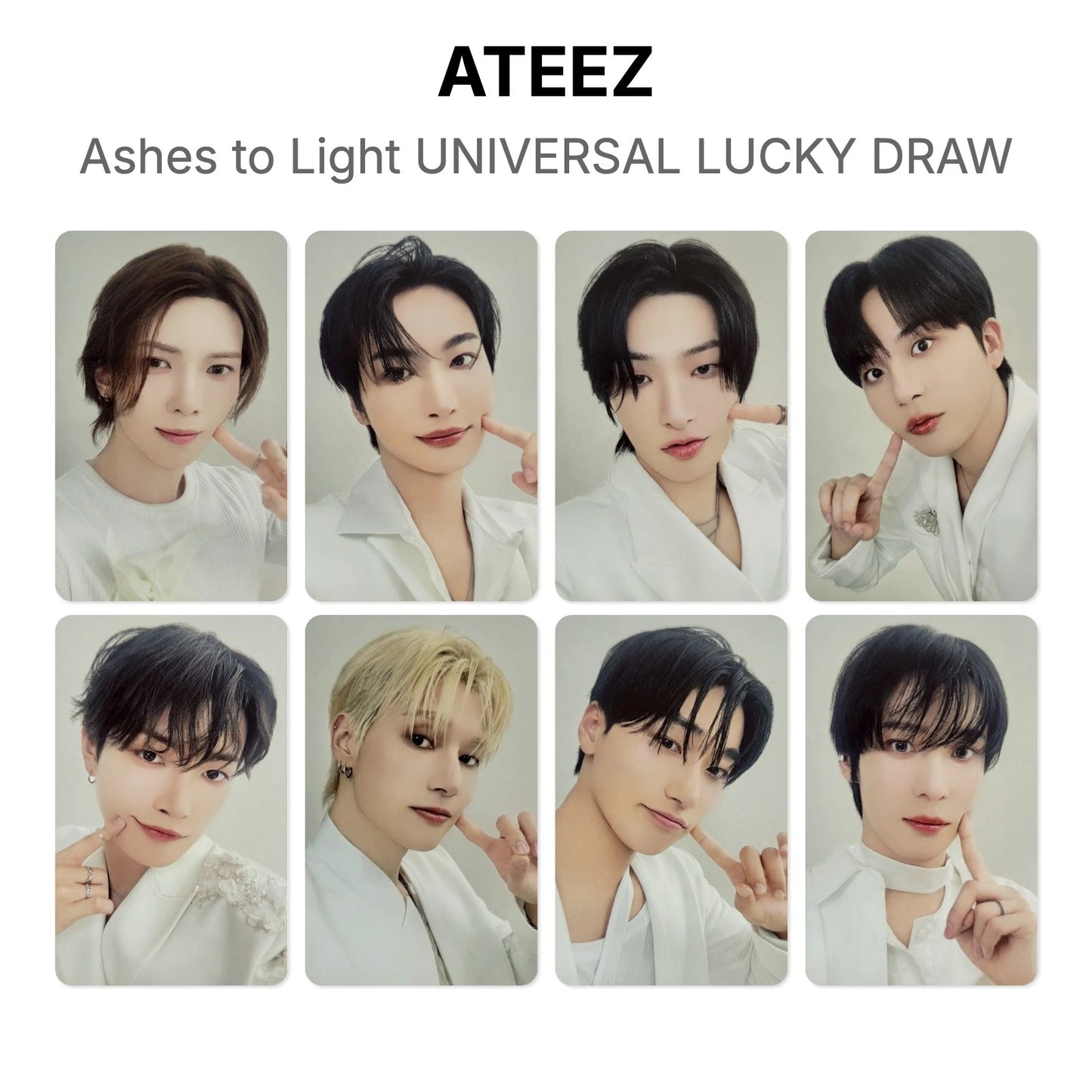 ATEEZ Ashes to Light UNIVERSAL LUCKY DRAW Offizielle Fotokarte