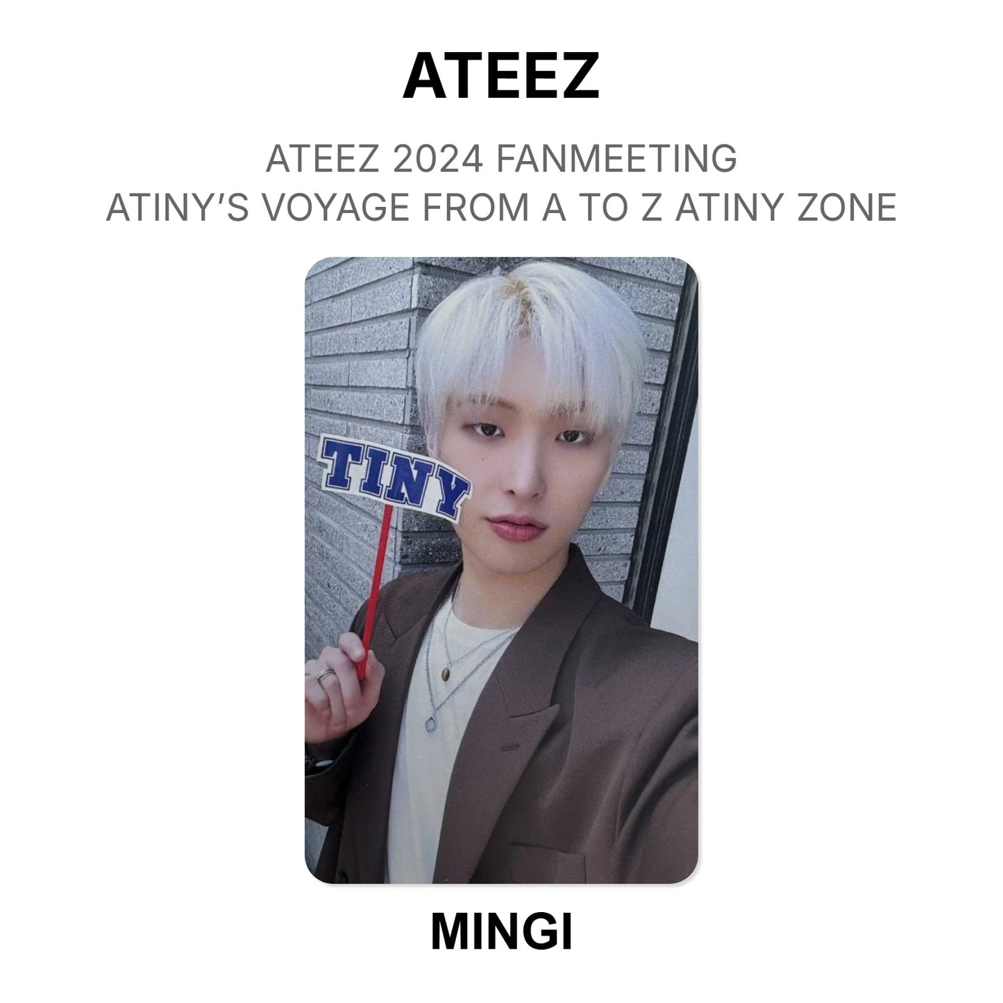 ATEEZ 2024 FANMEETING ATINY’S VOYAGE FROM A TO Z ATINY ZONE Official Photocard