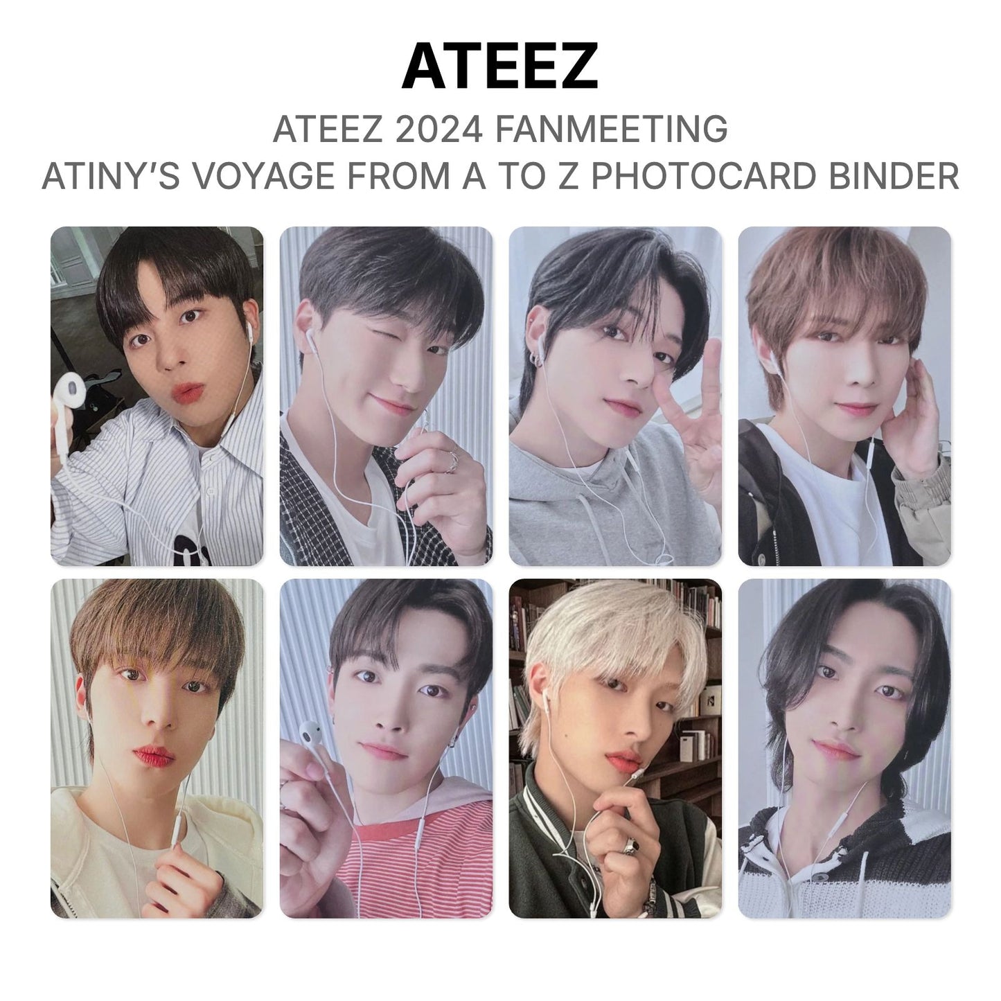 ATEEZ ATEEZ 2024 FANMEETING ATINY’S VOYAGE FROM A TO Z PHOTOCARD BINDER Official Photocard