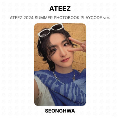 ATEEZ 2024 SUMMER PHOTOBOOK PLAYCOD ver. Official Photocard