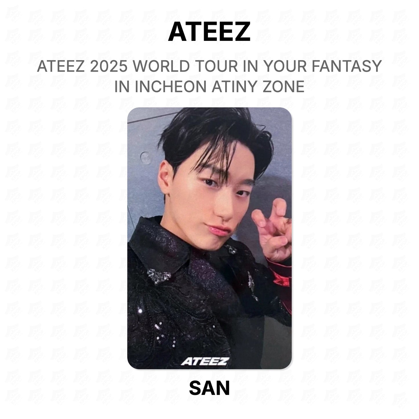 ATEEZ 2025 WORLD TOUR IN YOUR FANTASY IN INCHEON ATINY ZONE Official Photocard