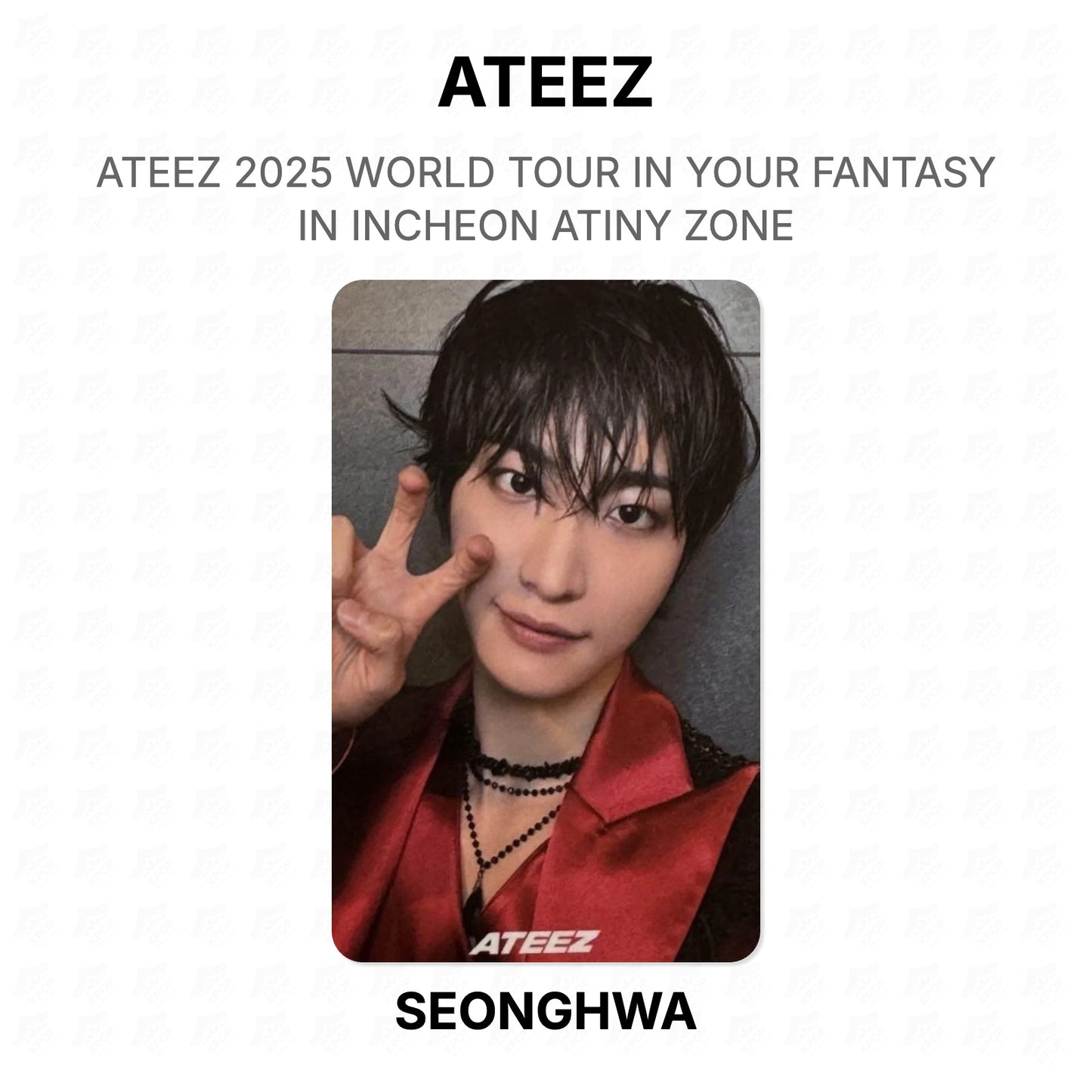 ATEEZ 2025 WORLD TOUR IN YOUR FANTASY IN INCHEON ATINY ZONE Official Photocard