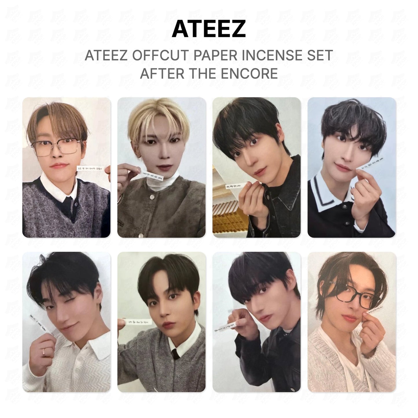 ATEEZ OFFCUT PAPER INCENSE SET AFTER THE ENCORE Official Photocard