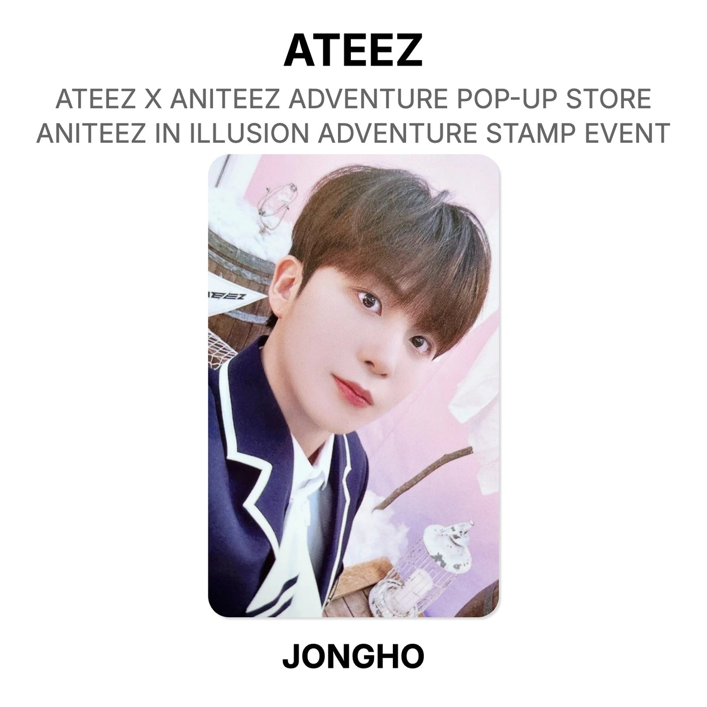 ATEEZ X ANITEEZ ADVENTURE POP-UP STORE ANITEEZ IN ILLUSION ADVENTURE STEMPEL-EVENT Offizielle Fotokarte