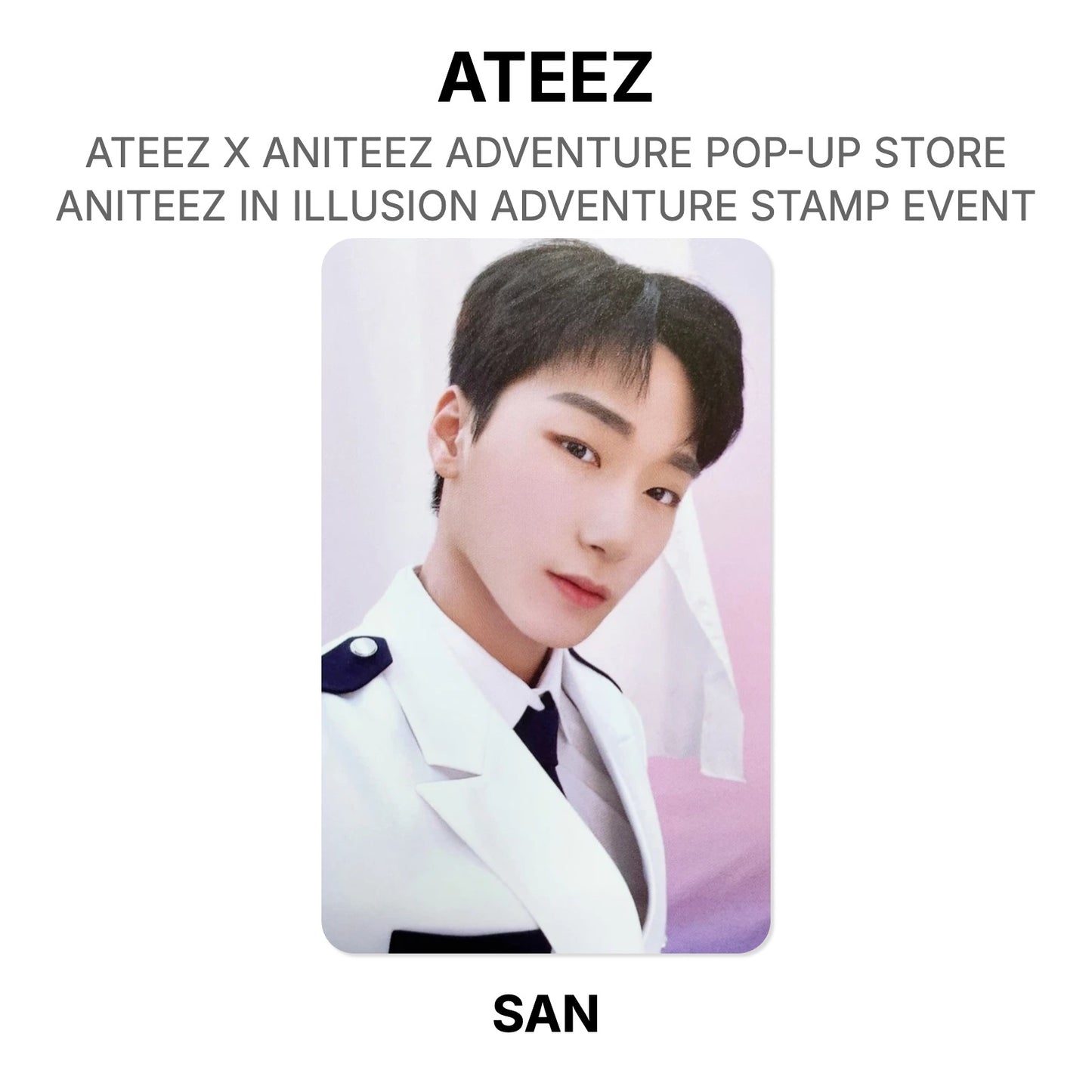 ATEEZ X ANITEEZ ADVENTURE POP-UP STORE ANITEEZ IN ILLUSION ADVENTURE STEMPEL-EVENT Offizielle Fotokarte