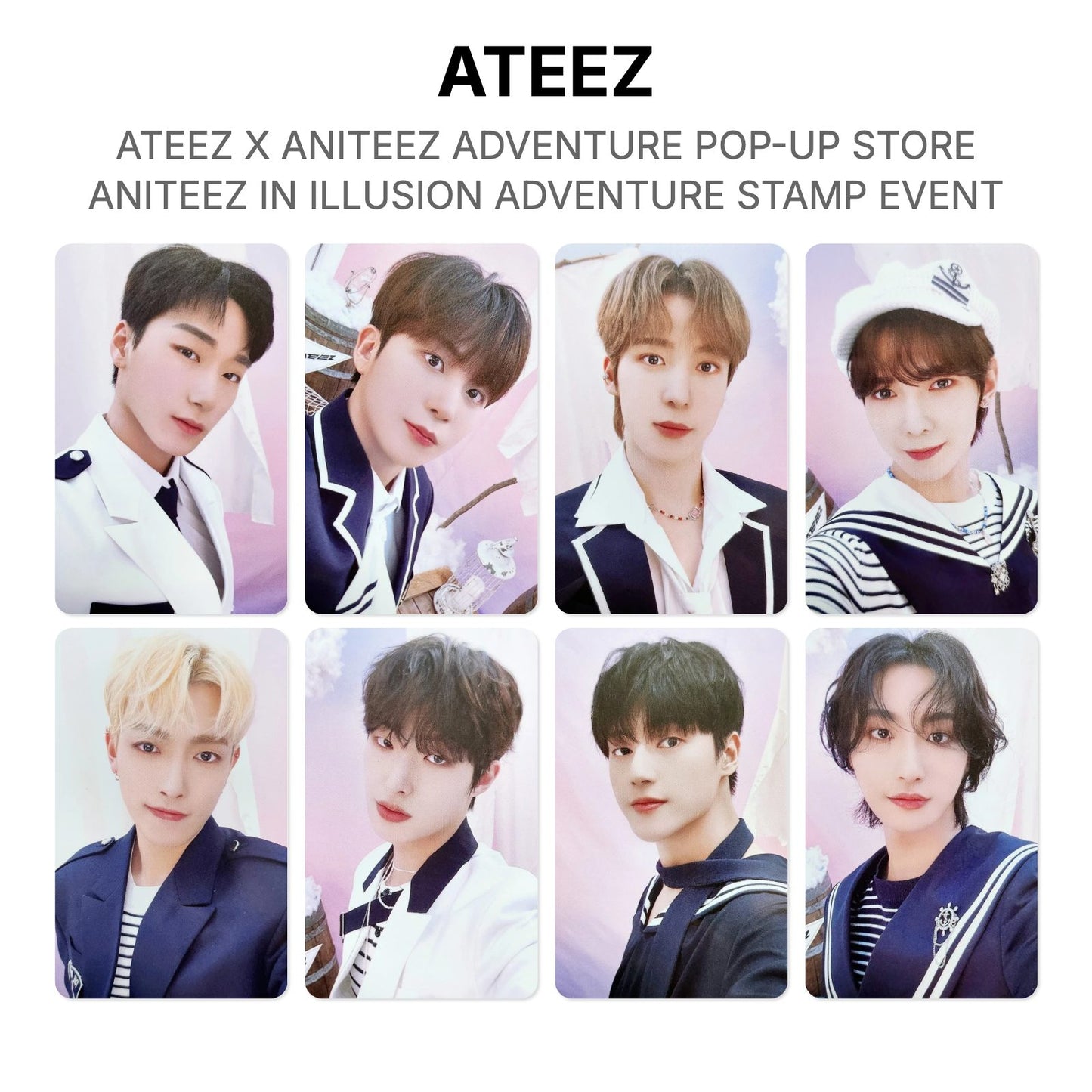 ATEEZ X ANITEEZ ADVENTURE POP-UP STORE ANITEEZ IN ILLUSION ADVENTURE STEMPEL-EVENT Offizielle Fotokarte