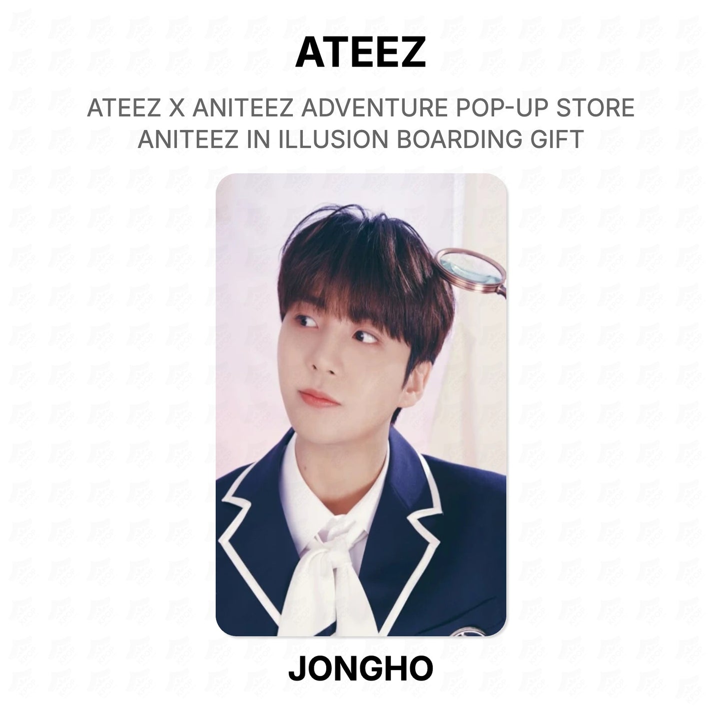 ATEEZ X ANITEEZ ADVENTURE POP-UP STORE ANITEEZ IN ILLUSION BOARDING GIFT Official Photocard