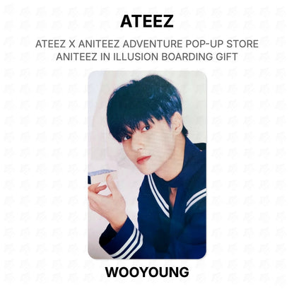 ATEEZ X ANITEEZ ADVENTURE POP-UP STORE ANITEEZ IN ILLUSION BOARDING GIFT Official Photocard