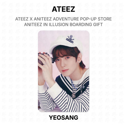 ATEEZ X ANITEEZ ADVENTURE POP-UP STORE ANITEEZ IN ILLUSION BOARDING GIFT Official Photocard