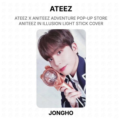 ATEEZ X ANITEEZ ADVENTURE POP-UP STORE ANITEEZ IN ILLUSION LIGHT STICK COVER Official Photocard