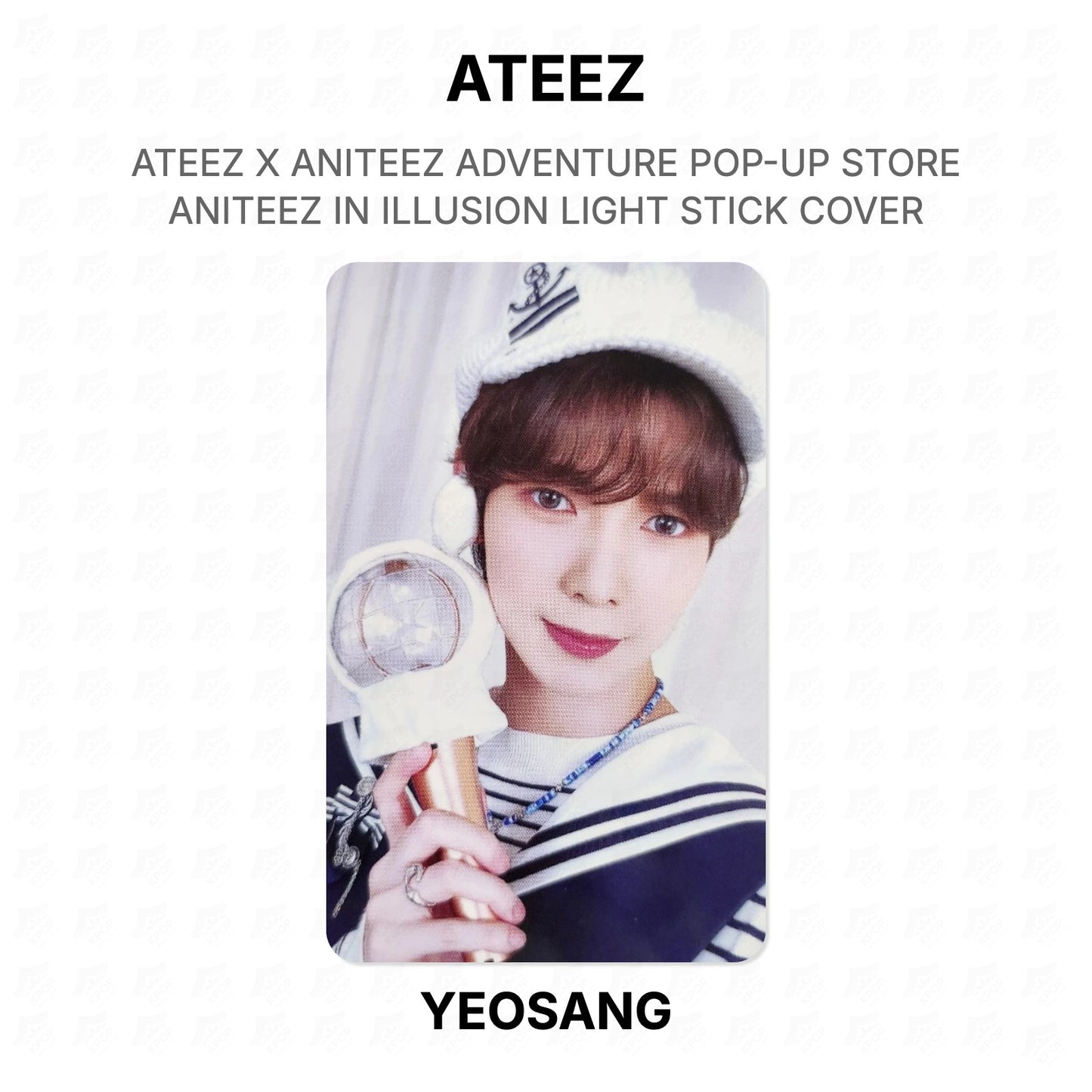 ATEEZ X ANITEEZ ADVENTURE POP-UP STORE ANITEEZ IN ILLUSION LIGHT STICK COVER Official Photocard