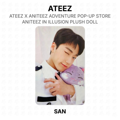 ATEEZ X ANITEEZ ADVENTURE POP-UP STORE ANITEEZ IN ILLUSION PLUSH DOLL Official Photocard