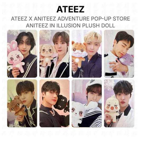 ATEEZ X ANITEEZ ADVENTURE POP-UP STORE ANITEEZ IN ILLUSION PLUSH DOLL Official Photocard
