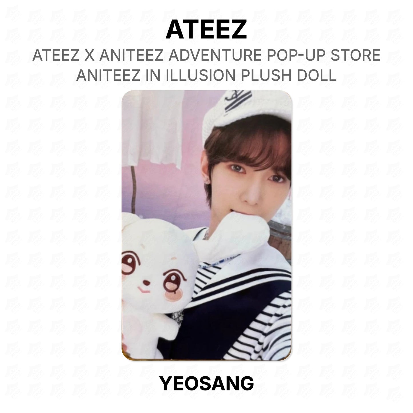 ATEEZ X ANITEEZ ADVENTURE POP-UP STORE ANITEEZ IN ILLUSION PLUSH DOLL Official Photocard