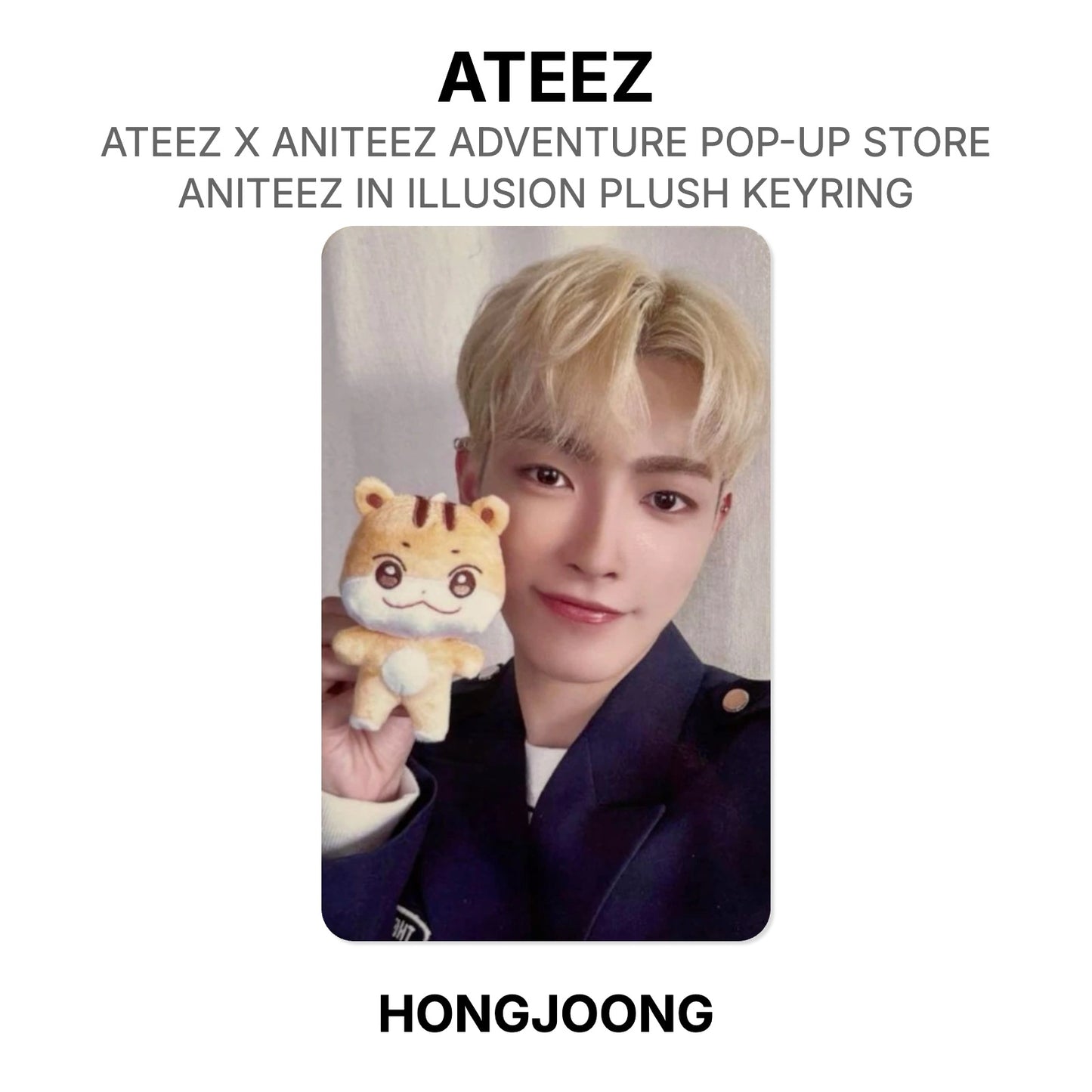 ATEEZ X ANITEEZ ADVENTURE POP-UP STORE ANITEEZ IN ILLUSION PLUSH KEYRING Official Photocard