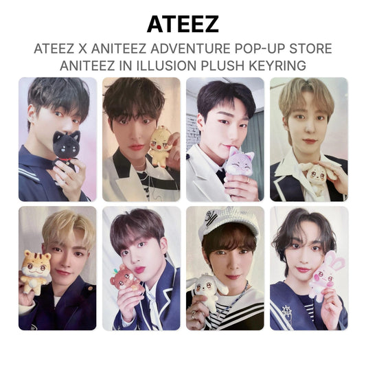ATEEZ X ANITEEZ ADVENTURE POP-UP STORE ANITEEZ IN ILLUSION PLUSH KEYRING Official Photocard